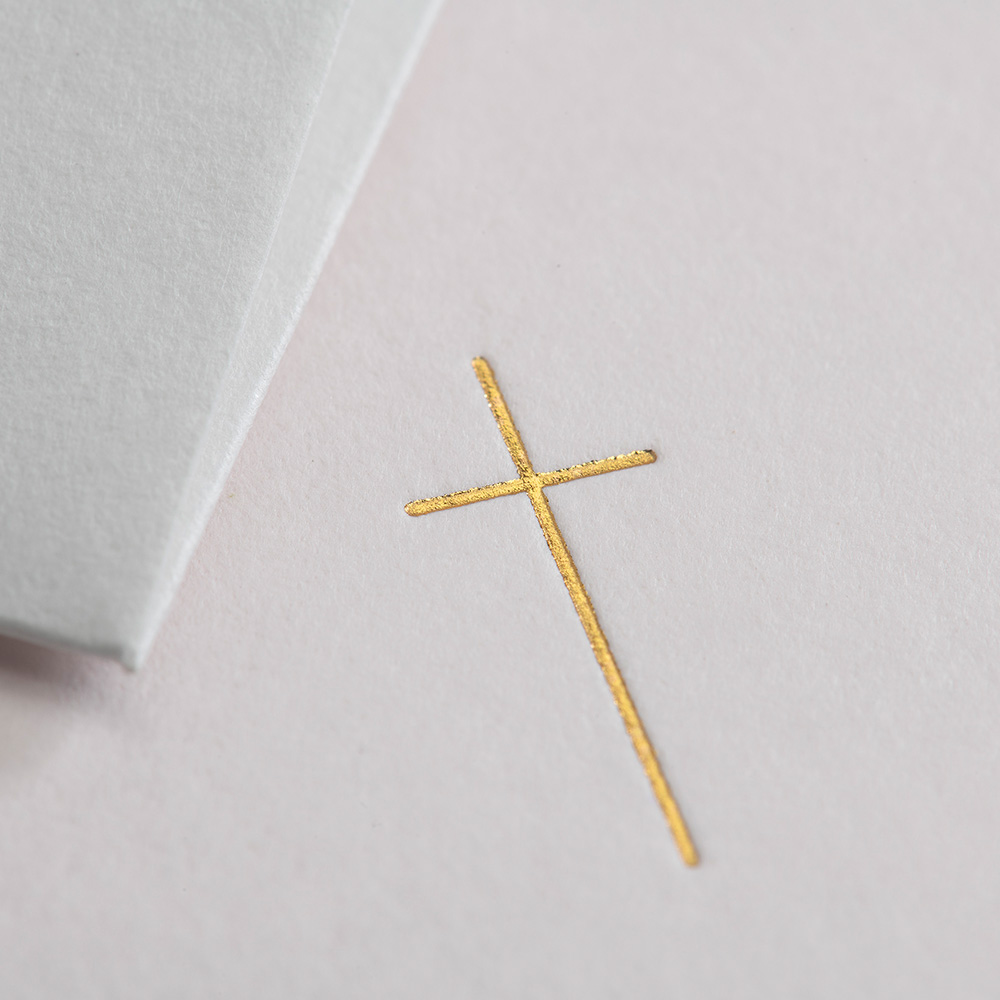 Grußkarte Religiöse Anlässe - Kreuz - gold