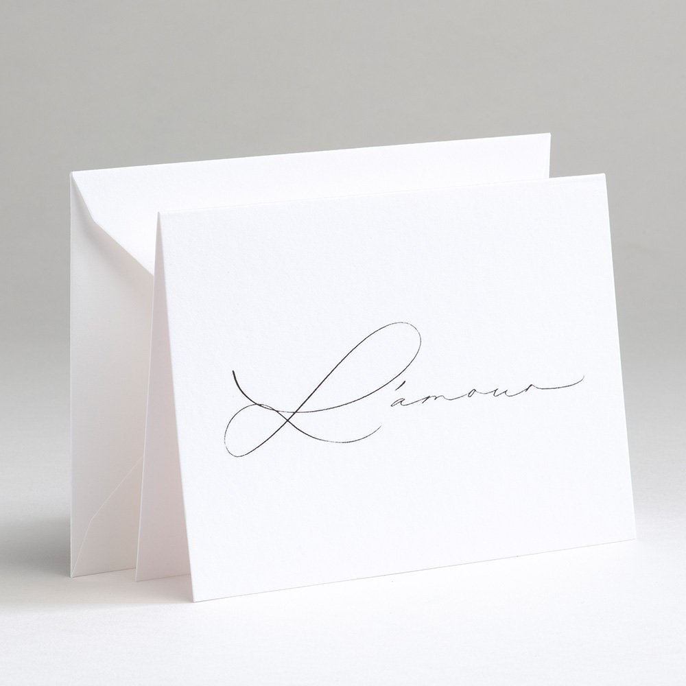 Grußkarte Handlettering - L'amour