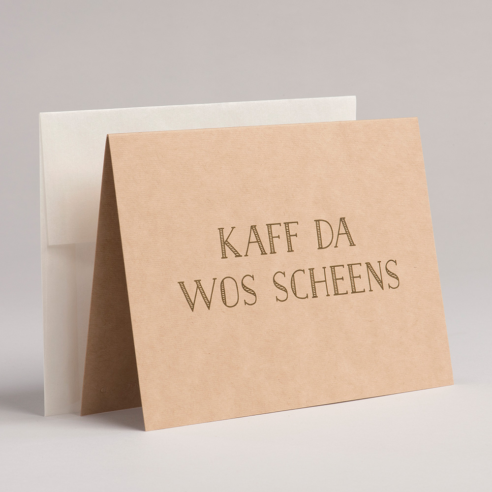 Grußkarte Bavaria - Kaff da wos scheens