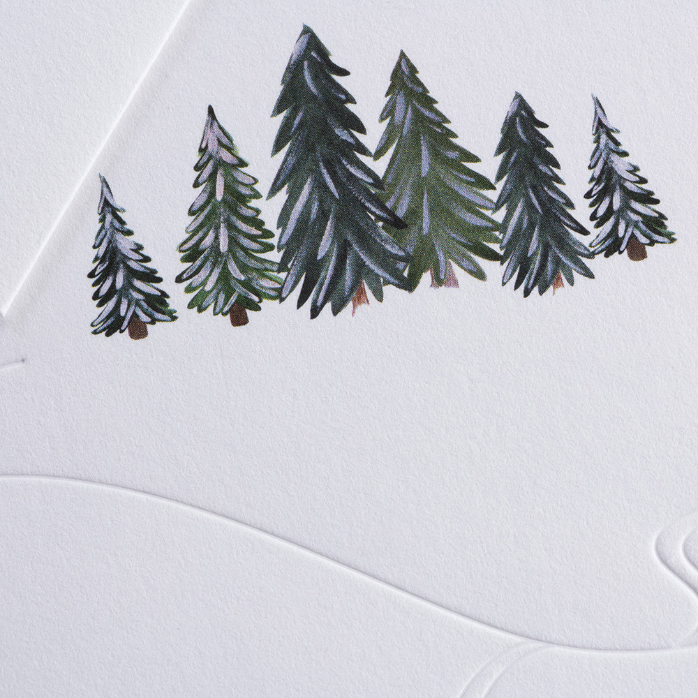 Winterkarte Spuren im Schnee - Winterlandschaft