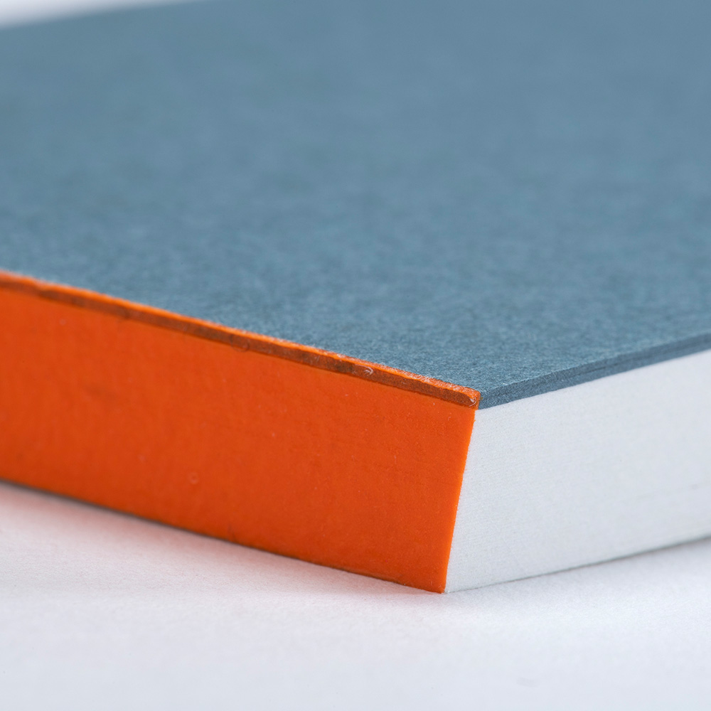 Letterpress Notes Set - Neon orange/blau