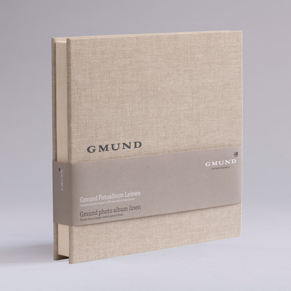 Gmund Fotoalbum Leinen - pure - 25x25