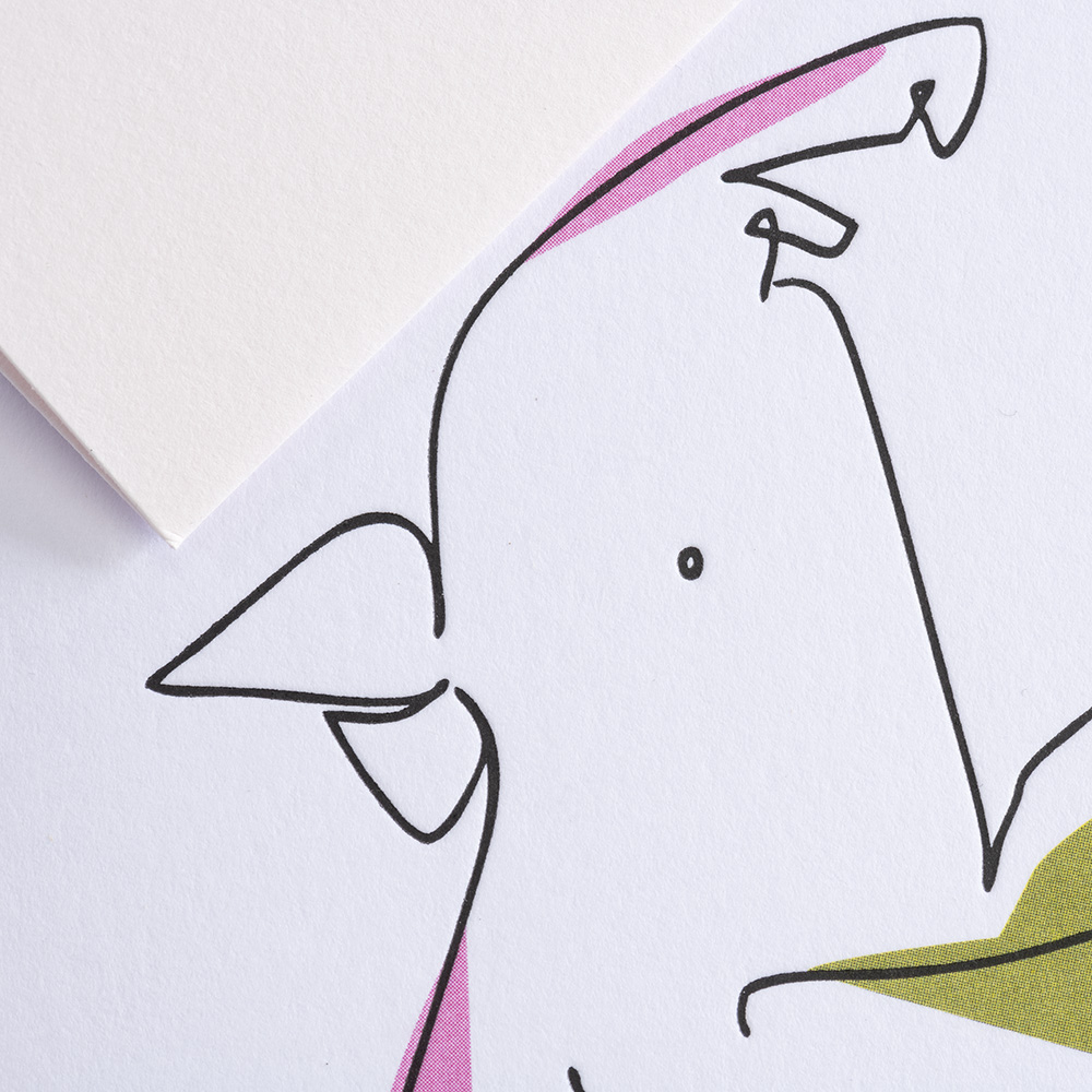 Grußkarte CharakTiere - Paradiesvogel