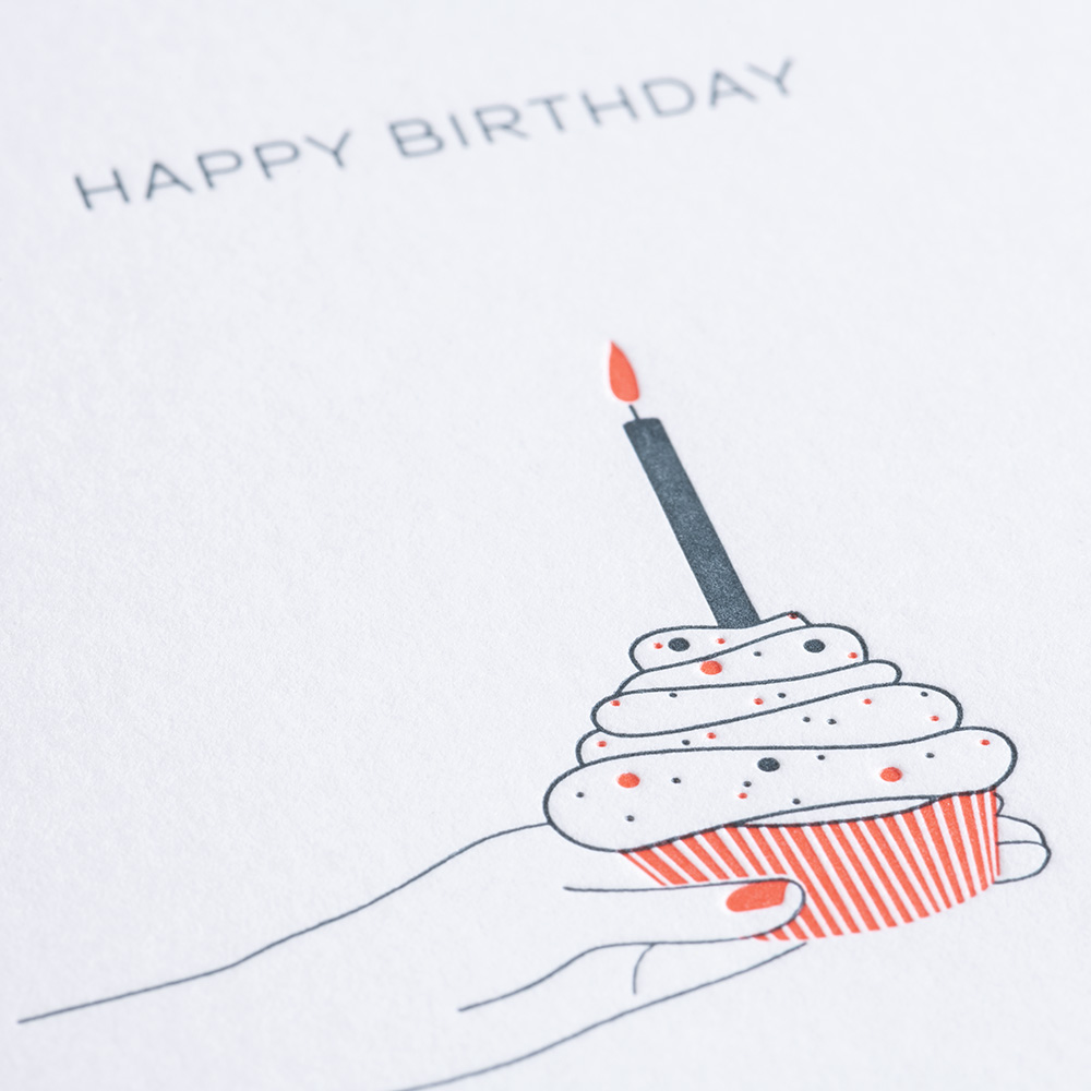Grußkarte Letterpress² - Happy Birthday