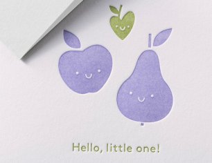 Grußkarte Little One - Früchtchen flieder