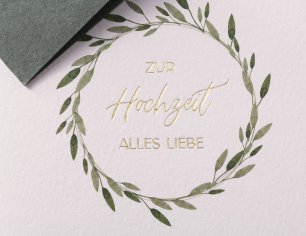 Grußkarte Für Immer - Grüner Kranz