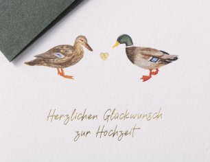 Grußkarte Für Immer - Enten Romanze