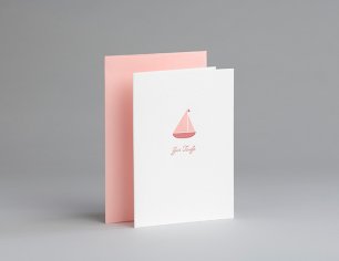 Grußkarte Anlässe - Zur Taufe - rosa