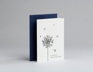 Grußkarte Anlässe - Pusteblume - Trauer