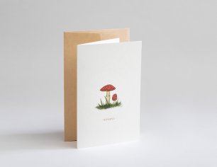 Grußkarte Botanicals - Glückspilz
