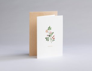 Grußkarte Botanicals - Wilde Rose
