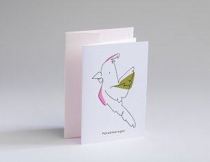 Grußkarte CharakTiere - Paradiesvogel