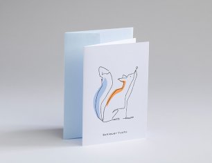 Grußkarte CharakTiere - Schlauer Fuchs