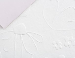 Grußkarte Embossed Love - Blumen