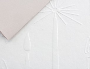 Grußkarte Embossed Love - Kerzen