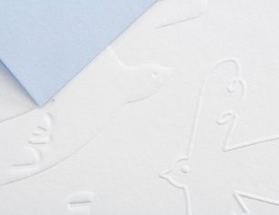 Grußkarte Embossed Love - Vögel