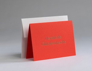 Grußkarte Heather - HERZLICHE GLÜCKWÜNSCHE