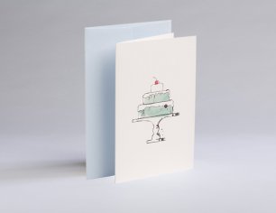 Grußkarte Illustration - Birthday cake