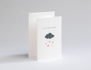Grußkarte Letterpress² - Alles Liebe zur Geburt