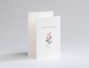 Grußkarte Letterpress² - Herzlichen Glückwunsch