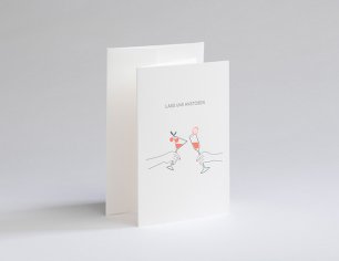 Grußkarte Letterpress² - Lass uns Anstoßen