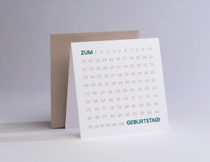 Grußkarte - Zum Geburtstag - Pastellgrün