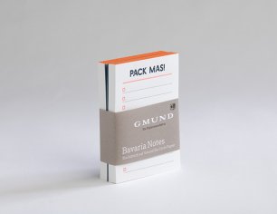 Gmund Letterpress Notes Set - Bavaria Edition - Neon orange/blue