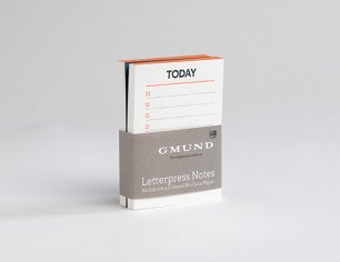 Gmund Letterpress Notes Set - Neon orange/blue