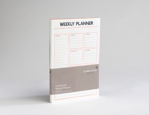 Gmund Letterpress Weekly Planner - Neon orange/blue