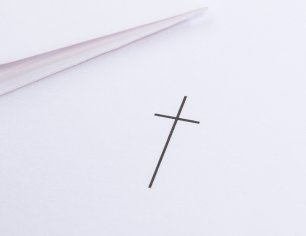Trauerkarte - Kreuz