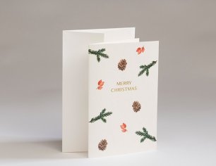 Weihnachtskarte Christmas Mood - Merry Christmas - Hanf Papier