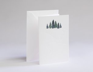 Winterkarte Spuren im Schnee - Winterlandschaft