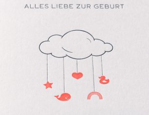 Grußkarte Letterpress² - Alles Liebe zur Geburt