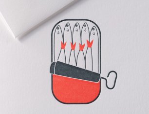 Grußkarte Letterpress² - Better together