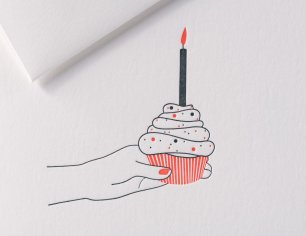 Grußkarte Letterpress² - Happy Birthday