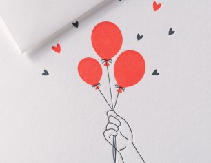 Grußkarte Letterpress² - Hoch sollst du leben