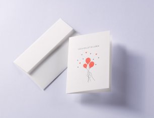 Grußkarte Letterpress² - Hoch sollst du leben
