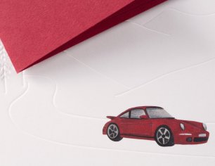 Greeting Card Traces at Lake Tegernsee - Sports car