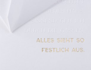 Weihnachtskarte Prägung - Markt und Straßen