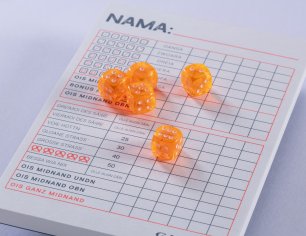 Notizblock - Würfel-Gaudi mit Würfel