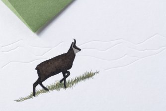 Grußkarte Spuren am Tegernsee - Alpengams