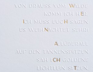 Grußkarte Weihnachten Prägung - Von drauss vom Walde