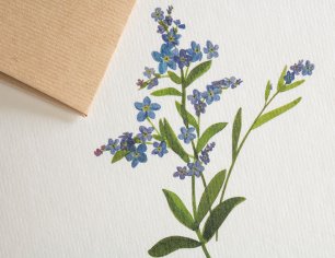 Grußkarte Botanicals - Vergissmeinnicht
