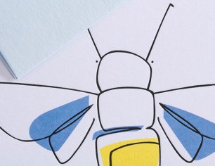 Grußkarte CharakTiere - Flotte Biene