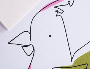 Grußkarte CharakTiere - Paradiesvogel