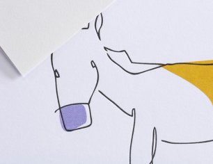 Grußkarte CharakTiere - Sturer Esel