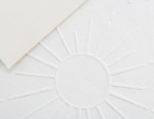 Grußkarte Embossed Love - Sonnenschein