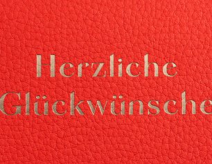 Grußkarte Heather - HERZLICHE GLÜCKWÜNSCHE