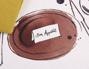 Grußkarte Illustration - Bon Appétit