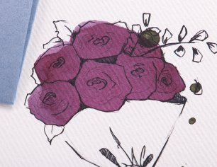 Grußkarte Illustration - Flowers